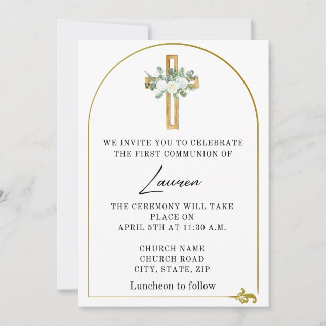 Elegant Religious Invitation (Front)