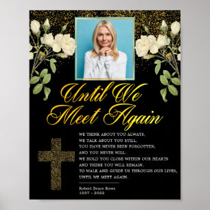 Elegant Religious Photo Funeral Poem Sign