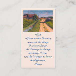Elegant Remembrance Countryside Funeral Card