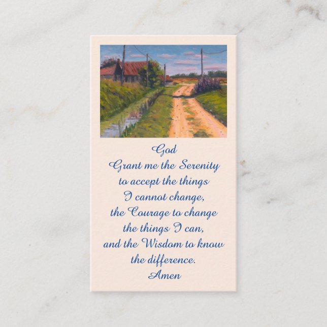 Elegant Remembrance Countryside Funeral Card (Front)