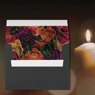 Elegant Remembrance Death Floral Envelope