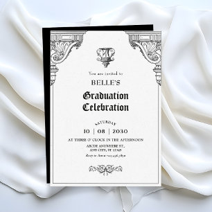 Elegant Renaissance architecture graduation  Invitation