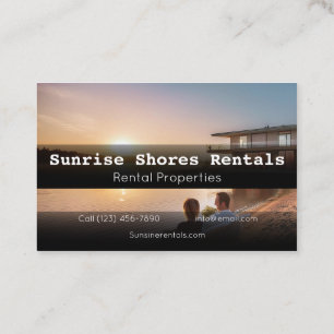 Elegant Rental Property Business Card Perfect 