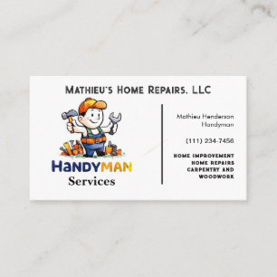 Elegant Repair Handyman Business Card