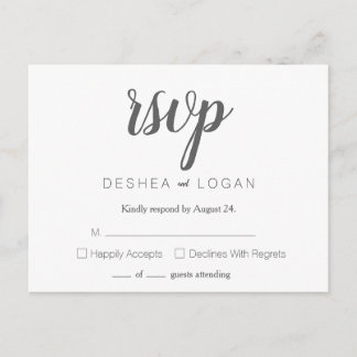 Elegant Reply Mailing Card