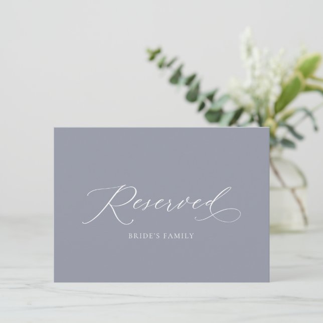 Elegant Reserved Wedding Seat Sign Invitation (Standing Front)