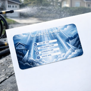 Elegant Residential Pressure Washing Radiant Sky Label