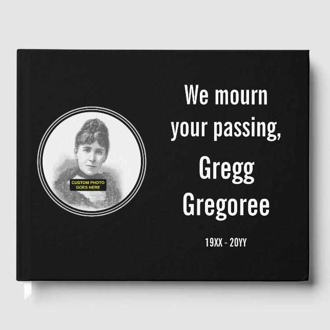 Elegant & Respectable Memorial Guest Book (Front)