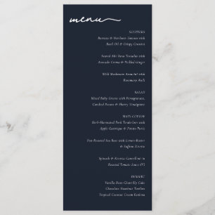 Elegant Restaurant Menu