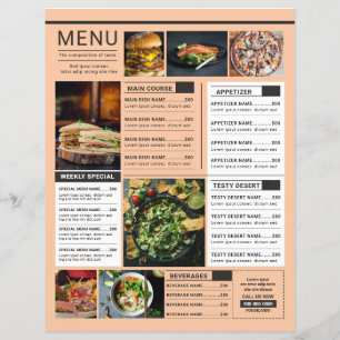 Elegant Restaurant Menu Template - Design Your Per
