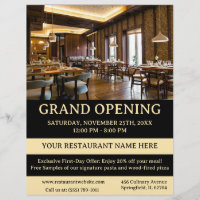 Elegant Restaurant or Cafe Grand Opening