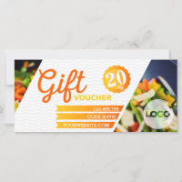 Elegant restaurant promotion gift voucher template