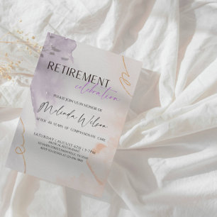 Elegant Retired Nurse Celebration Party Invitation