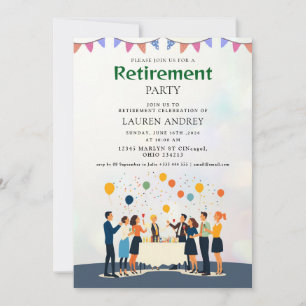 Elegant Retirement Celebration Invitation