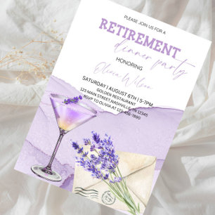 Elegant Retirement Dinner - Cheers to Retirement  Invitation