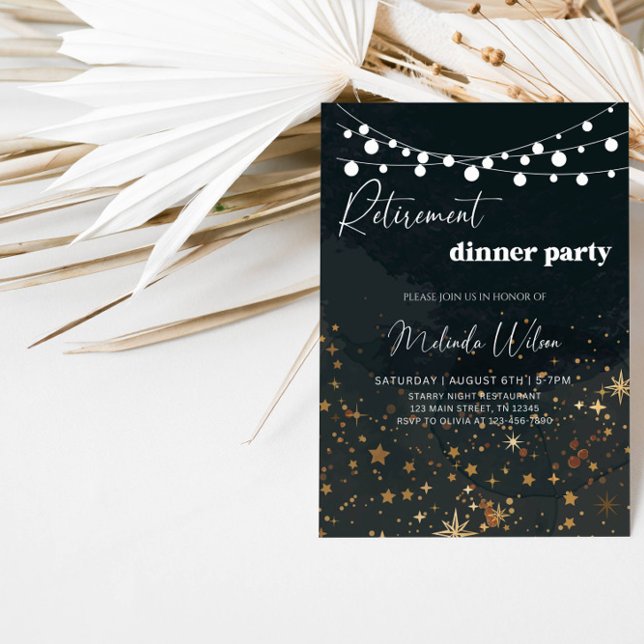 Elegant Retirement Dinner Party  Invitation (Creator Uploaded)