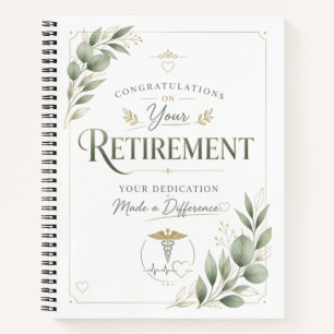 Elegant Retirement Gift for Caregiver Appreciation Notebook