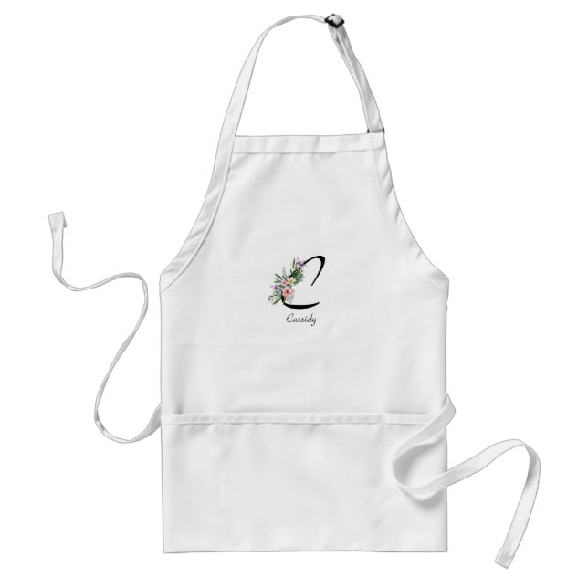 Elegant Retirement Gift Watercolor Flowers Standard Apron (Front)