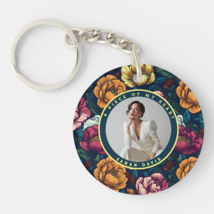 Elegant Retirement Gifts For Men Photo Peonies Key Ring