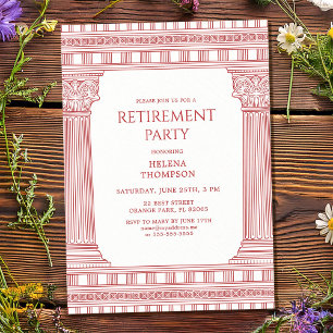 Elegant Retirement Party in pink Invitation