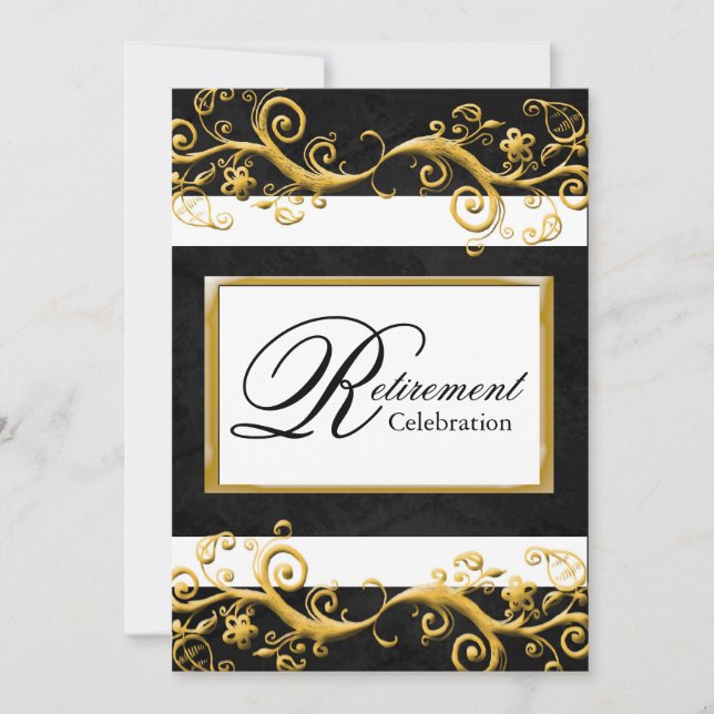 Elegant Retirement Party Invitation (Front)