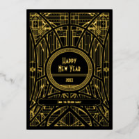Elegant retro art deco Happy New Year