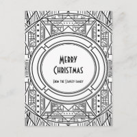 Elegant retro art deco Merry Christmas
