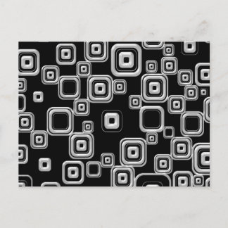 Elegant Retro Black and White Pattern Postcard