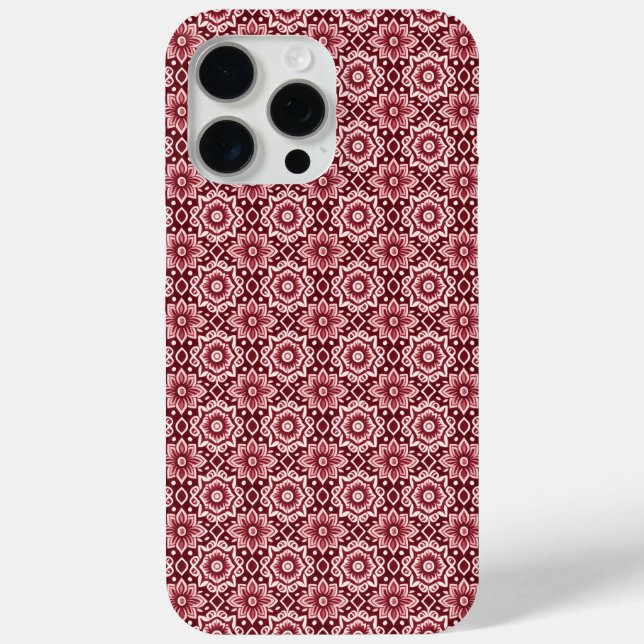 Elegant Retro Boho Floral Pattern  Case-Mate iPhone Case (Back)