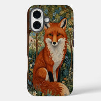 Elegant retro boho red fox woodland animal