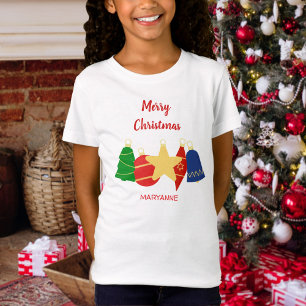 Elegant retro Christmas ornaments family T-Shirt