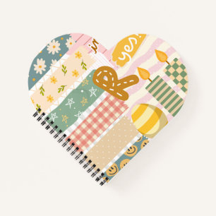 Elegant retro collage art girly scrapbook Pattern Notebook