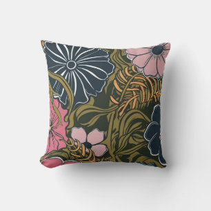 Elegant retro colourful spring flowers #11 cushion