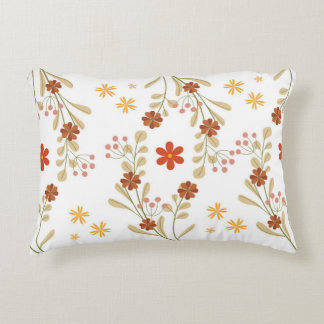Elegant Retro Floral Throw Pillow
