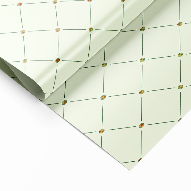 Elegant Retro Green Wrapping Paper (Creator Uploaded)