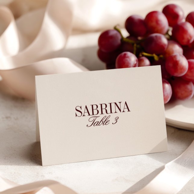 Elegant Retro Ivory Wedding Place Card (Elegant Retro Ivory Wedding Place Card)