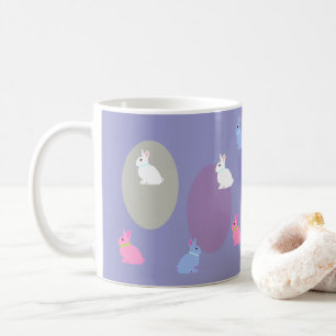 Elegant Retro Lilac Rabbit Bunny Easter Mug