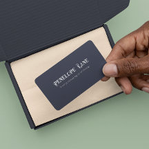 Elegant Retro Motto Minimalist Business Card