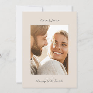 Elegant Retro Photo Wedding Save The Date
