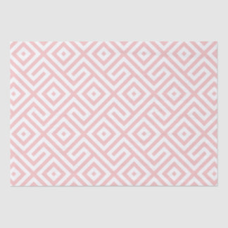 Elegant Retro Pink Abstract Geometric Pattern Tissue Paper