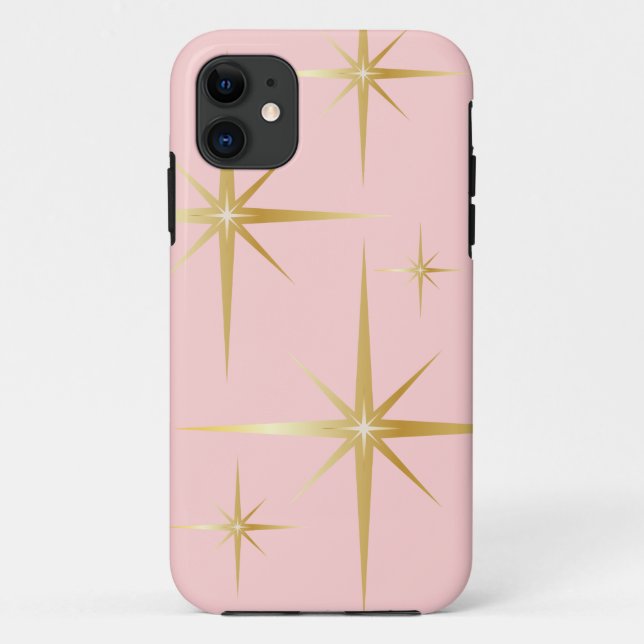 Elegant Retro Starburst iPhone 5/5S Case - Pink (Back)