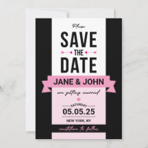 Elegant Retro Style Save the Date Card