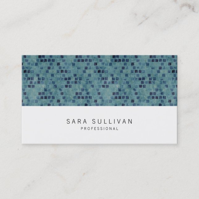 Elegant Retro Tealtiles Professional BusinessCard Business Card (Front)
