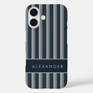 Elegant Retro Vertical Stripes  iPhone 16 Case
