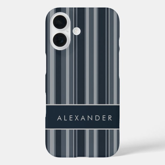 Elegant Retro Vertical Stripes  Case-Mate iPhone Case (Back)