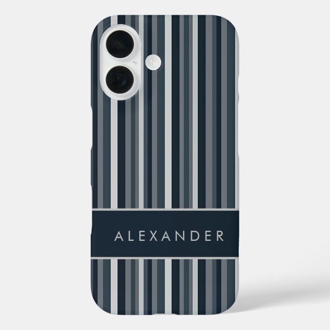 Elegant Retro Vertical Stripes  Case-Mate iPhone Case (Back)