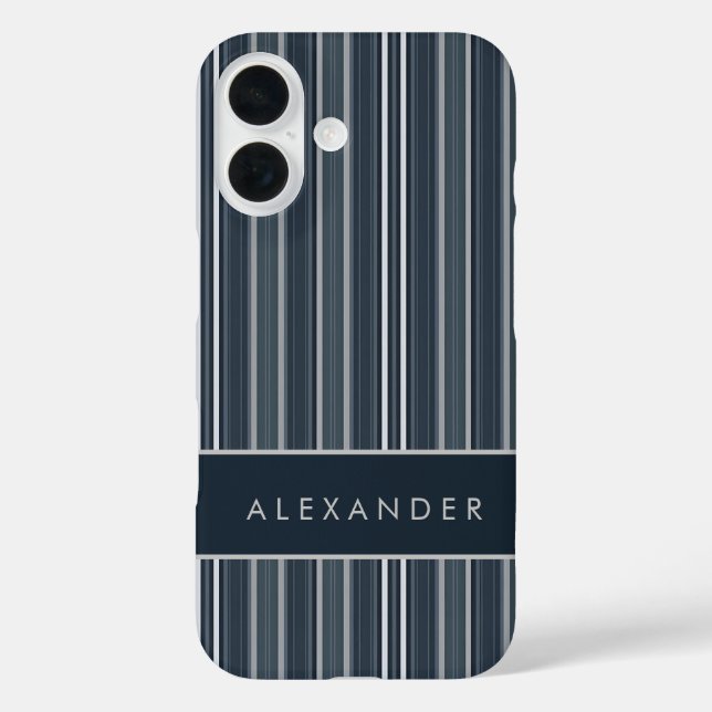 Elegant Retro Vertical Stripes  Case-Mate iPhone Case (Back)