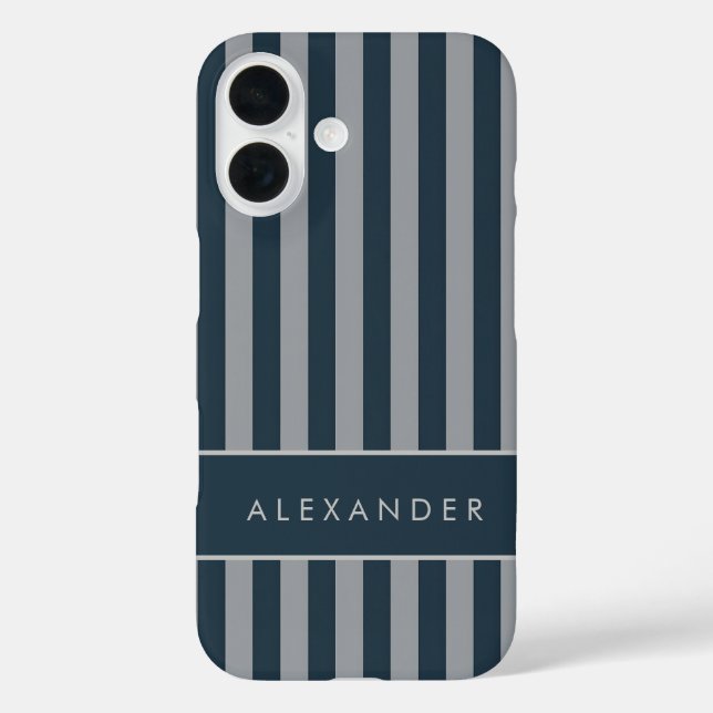 Elegant Retro Vertical Stripes  Case-Mate iPhone Case (Back)