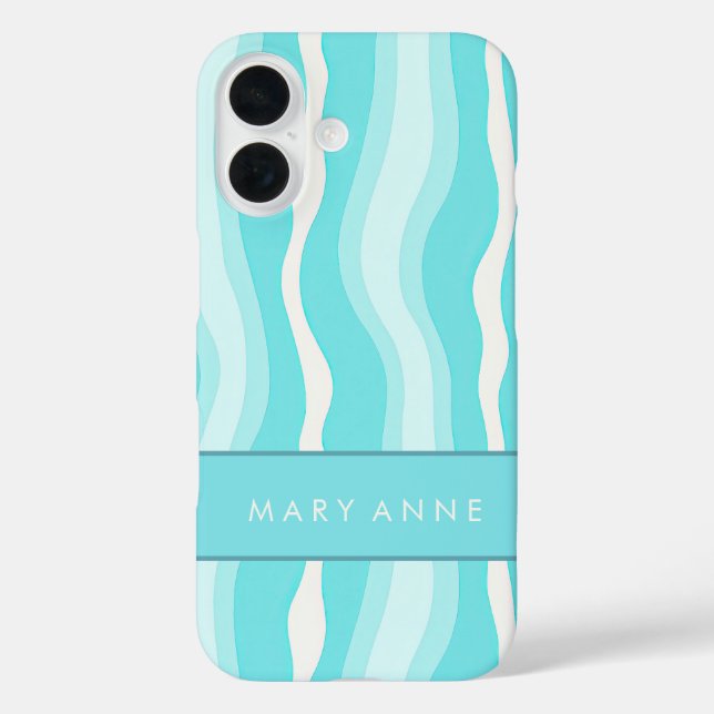 Elegant Retro Wavy Vertical Stripes  Case-Mate iPhone Case (Back)