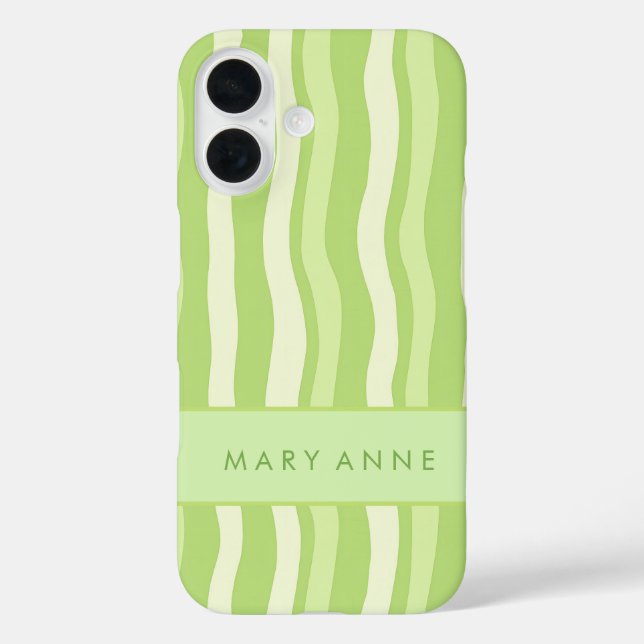 Elegant Retro Wavy Vertical Stripes  Case-Mate iPhone Case (Back)